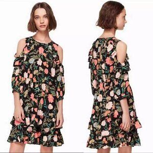 Kate Spade Floral Blooming Cold Shoulder Dress